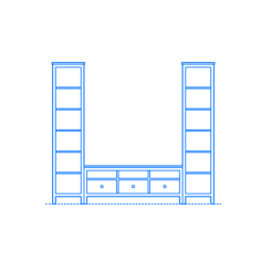 Furniture Entertainment Center Media Center Ikea Hemnes Tv Storage Combination Bookcases Thin Silhouette Cutting Svg Files, Free Vectors File